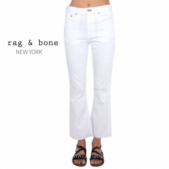 NWT White Marilyn Crop Flare Jeans - Picture 1 of 16